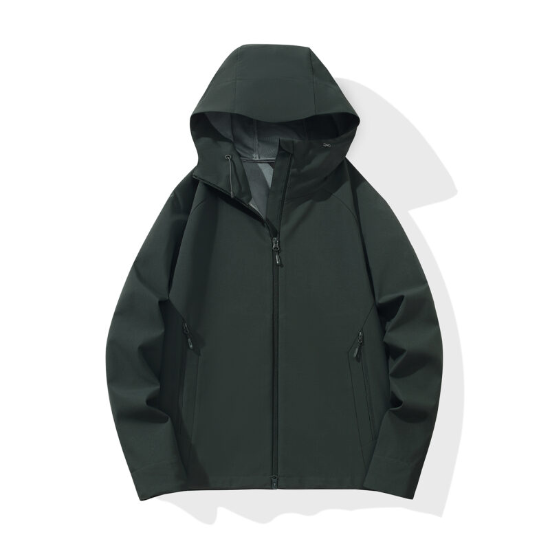 STYLE:F26656  Fall Lightweight Jacket for Men And Women Hooded Casual Water-Re...