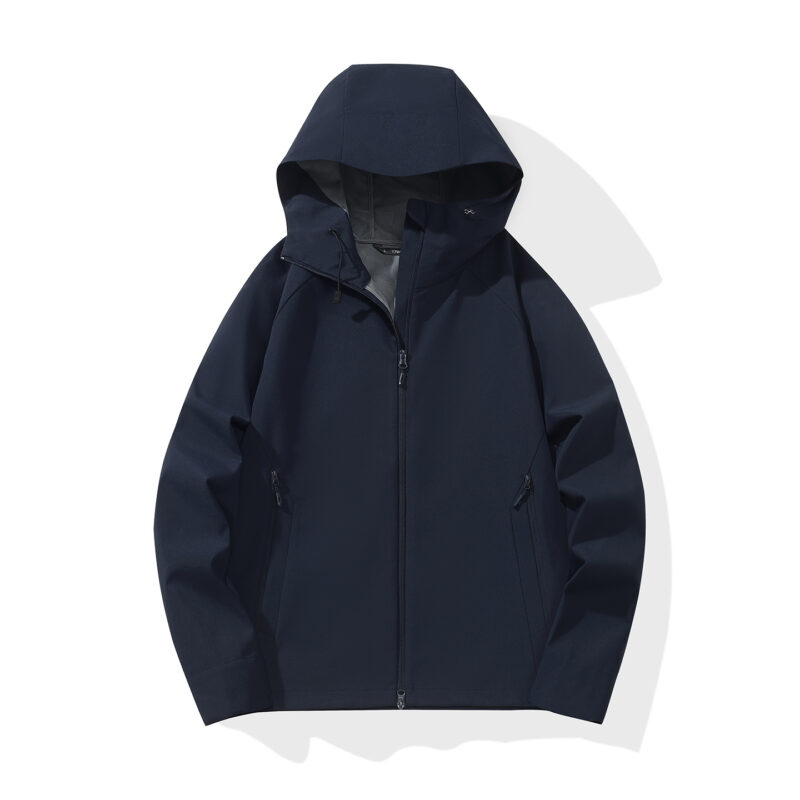 STYLE:F26656  Fall Lightweight Jacket for Men And Women Hooded Casual Water-Re...