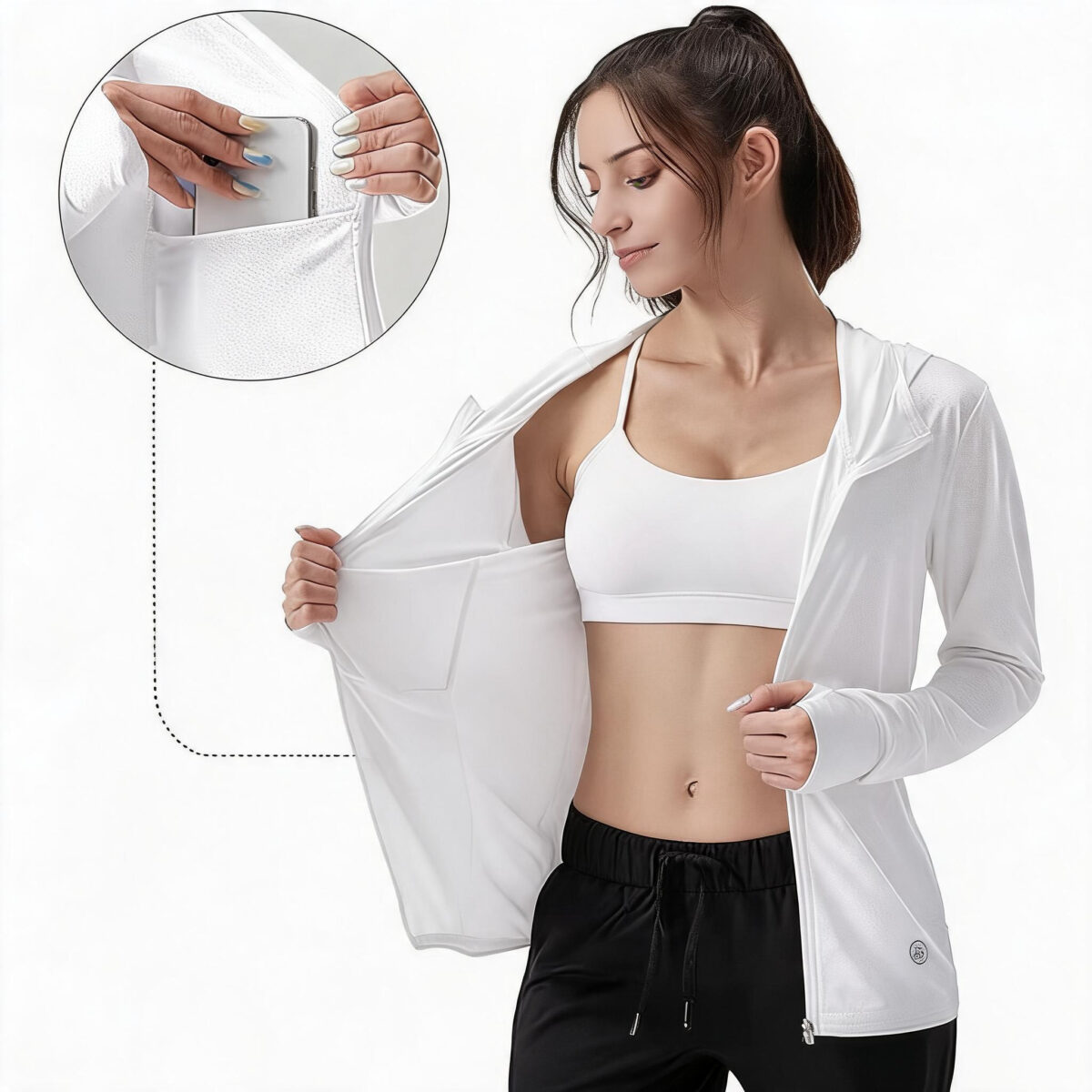 SUN001  Sun Protection Shirt UPF 50+ Hoodie Long Sleeve Fishing Swim Rash Guard Shirts UV SPF Lightweight Running - sun pr...