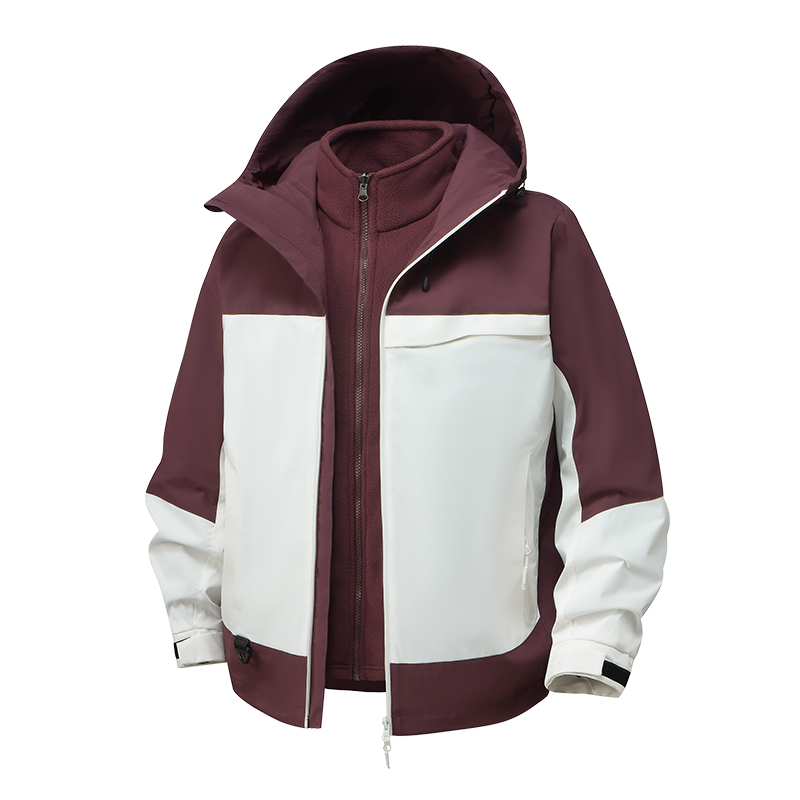 STYLE:F25866   Winter Jacket 3 in 1 Fleece Lined Warm Jacket Waterproof Rainco...