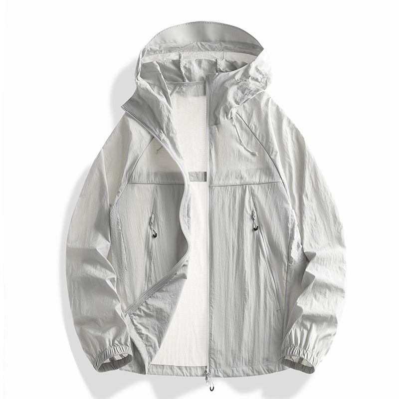 STYLE:FRD25639  Men Women Hooded Sun Jackets Summer Lightweight UPF50+ Zip Up ...