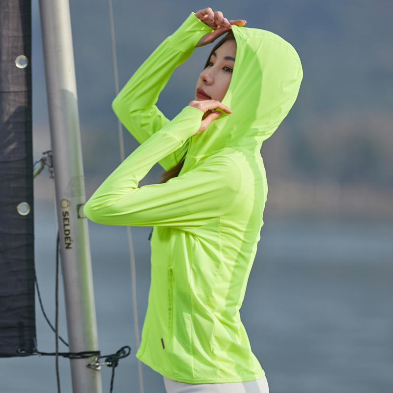 Sun Protection Shirt UPF 50+ Hoodie Long Sleeve Fishing Swim Rash Guard Shirts...