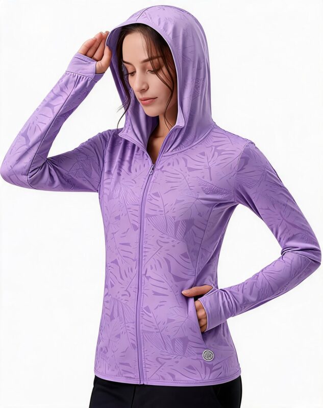 SUN001  Sun Protection Shirt UPF 50+ Hoodie Long Sleeve Fishing Swim Rash Guard...