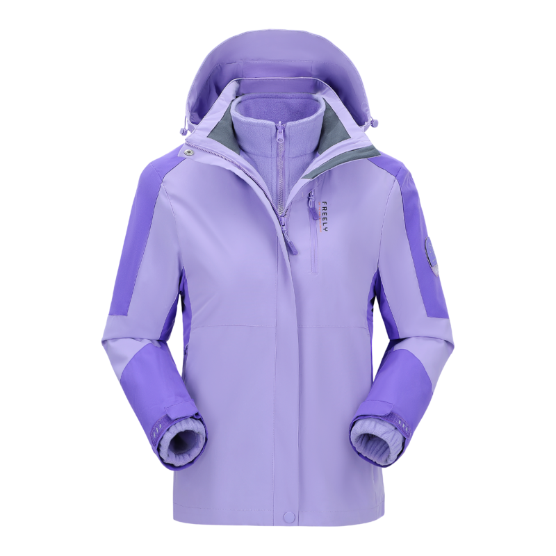 3-in-1 Winter Coats Snow Ski Jacket Waterproof Windproof Fleece Lined Winter J...