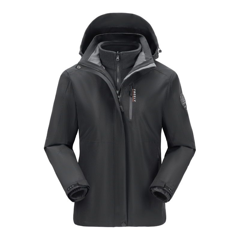 3-in-1 Winter Coats Snow Ski Jacket Waterproof Windproof Fleece Lined Winter J...