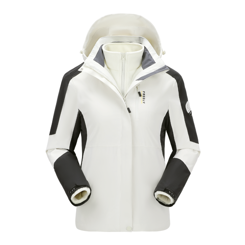 3-in-1 Winter Coats Snow Ski Jacket Waterproof Windproof Fleece Lined Winter J...