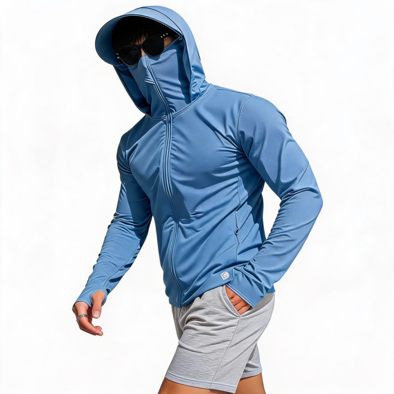 STYLE:SUN002   Sun Protection Shirt UPF 50+ Hoodie Long Sleeve Fishing Swim Rash Guard Shirts UV SPF Lightweight Running -...
