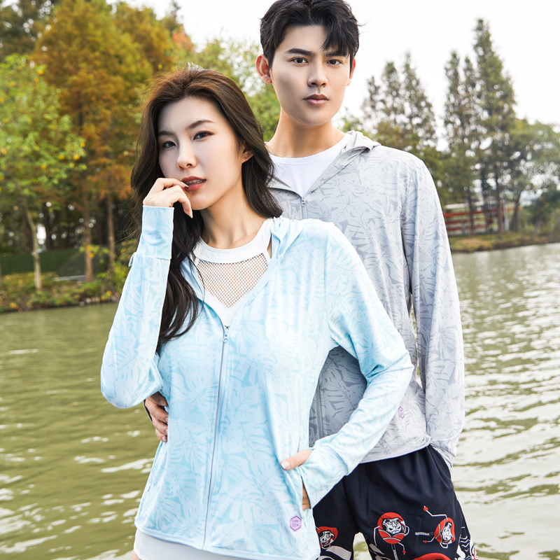 Sun Protection Shirt UPF 50+ Hoodie Long Sleeve Fishing Swim Rash Guard Shirts...