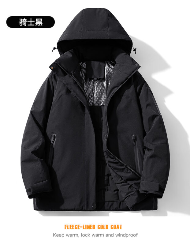 STYLE:F2568  Hooded Stand Collar Zipper Jacket Patchwork Pockets Long Sleeve T...