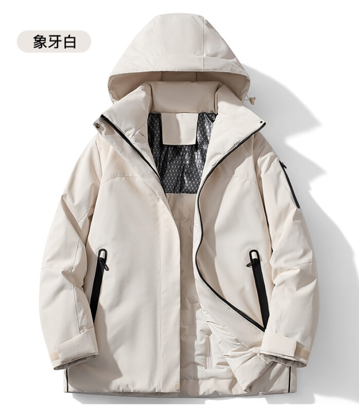 STYLE:F2568  Hooded Stand Collar Zipper Jacket Patchwork Pockets Long Sleeve T...
