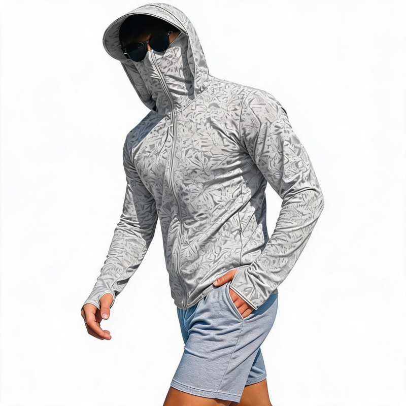 STYLE:SUN002   Sun Protection Shirt UPF 50+ Hoodie Long Sleeve Fishing Swim Rash Guard Shirts UV SPF Lightweight Running -...