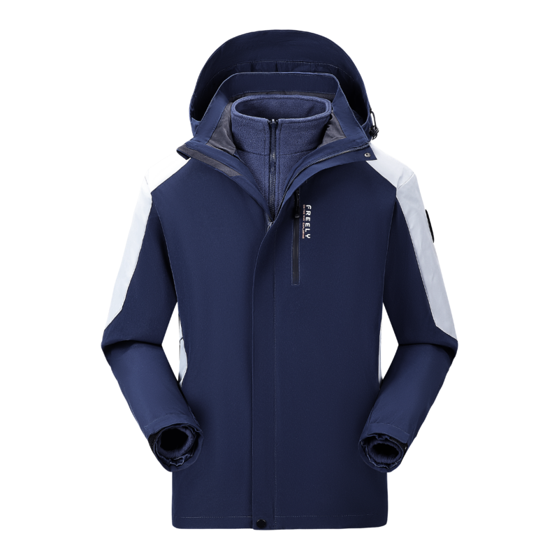3-in-1 Winter Coats Snow Ski Jacket Waterproof Windproof Fleece Lined Winter J...