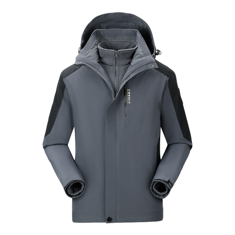 3-in-1 Winter Coats Snow Ski Jacket Waterproof Windproof Fleece Lined Winter J...