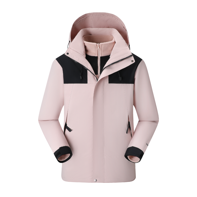 3-in-1 Winter Coats Snow Ski Jacket Waterproof Windproof Fleece Lined Winter J...