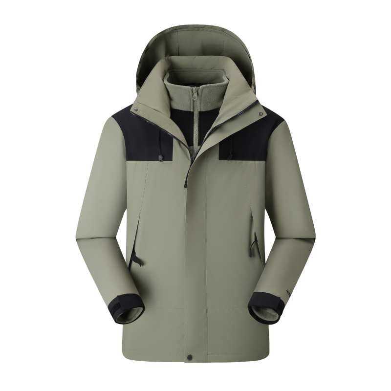 3-in-1 Winter Coats Snow Ski Jacket Waterproof Windproof Fleece Lined Winter J...