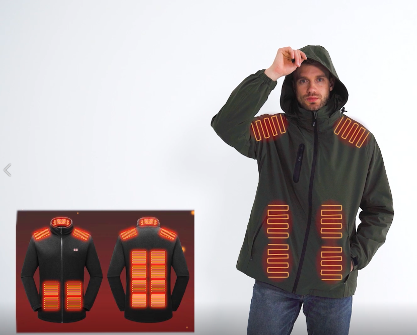 Style:2211  Heated Jacket for Men with Rechargeable Pack, Winter Windproof Ele...