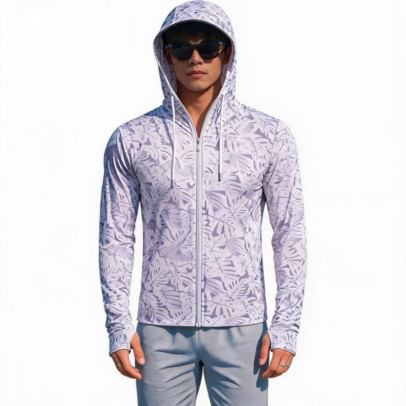 STYLE:SUN002   Sun Protection Shirt UPF 50+ Hoodie Long Sleeve Fishing Swim Rash Guard Shirts UV SPF Lightweight Running -...
