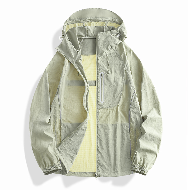 STYLE:FRD25638  UPF 50+ Sun Protection Hoodie Jacket, Long Sleeve Zip Pockets ...
