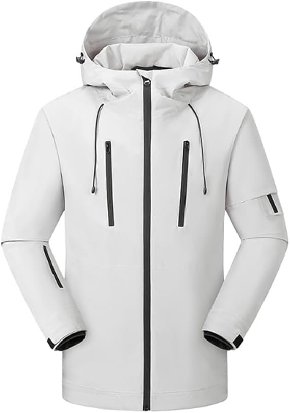 STYLE:M868  Unisex Winter Softshell Warm Coat 5 Zones Windproof Heated Hood wi...