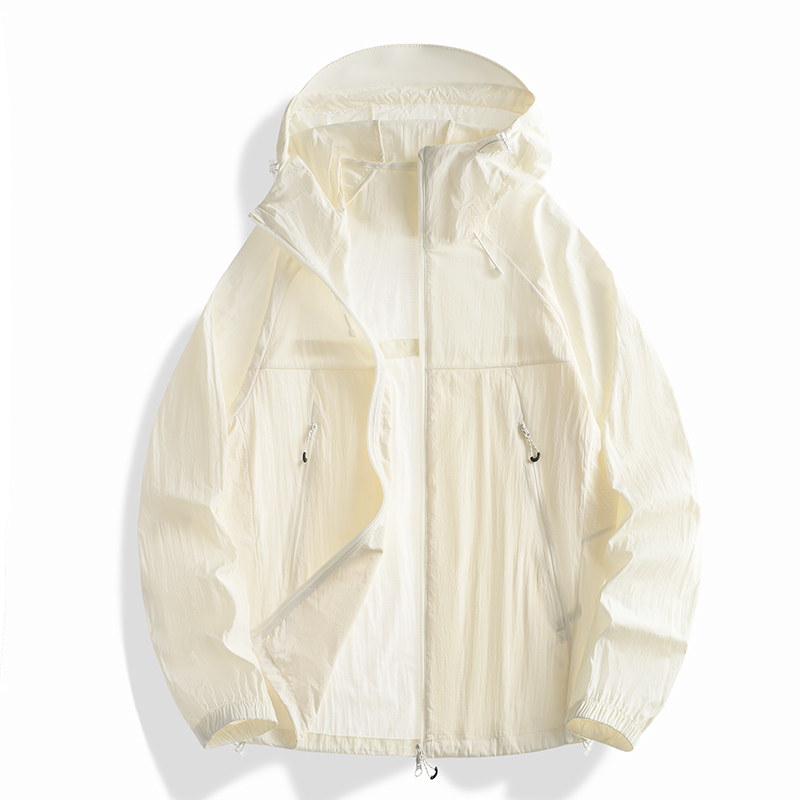 STYLE:FRD25639  Men Women Hooded Sun Jackets Summer Lightweight UPF50+ Zip Up ...