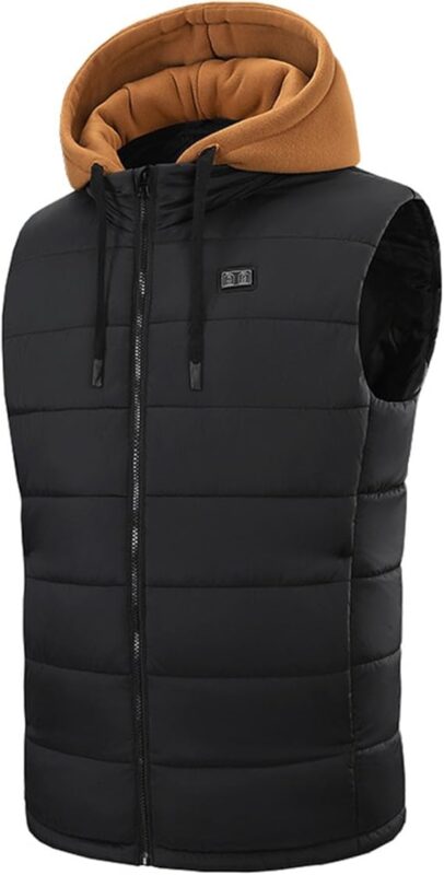 STYLE:M862  Heated Vest Hooded Vest Gilet Mens Womens Electric Jacket 15-Zone ...