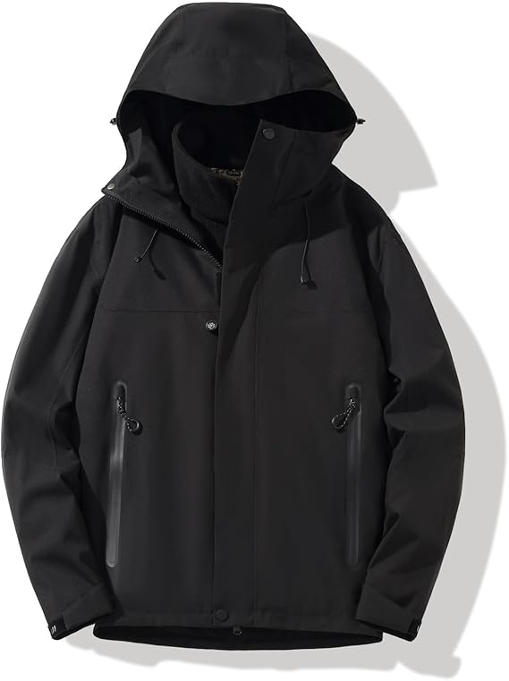 STYLE：F25591 Men’s Waterproof Warm Ski Coats Windproof Hooded Fleece L...