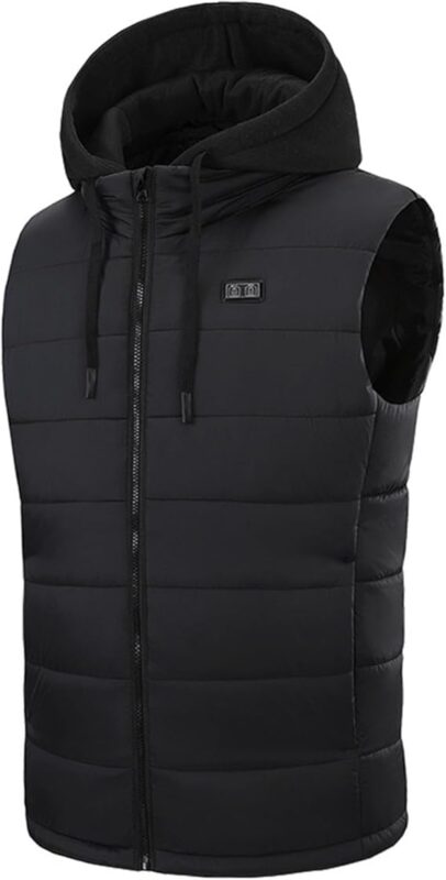 STYLE:M862  Heated Vest Hooded Vest Gilet Mens Womens Electric Jacket 15-Zone ...