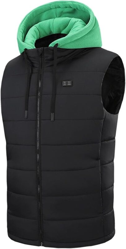 STYLE:M862  Heated Vest Hooded Vest Gilet Mens Womens Electric Jacket 15-Zone ...