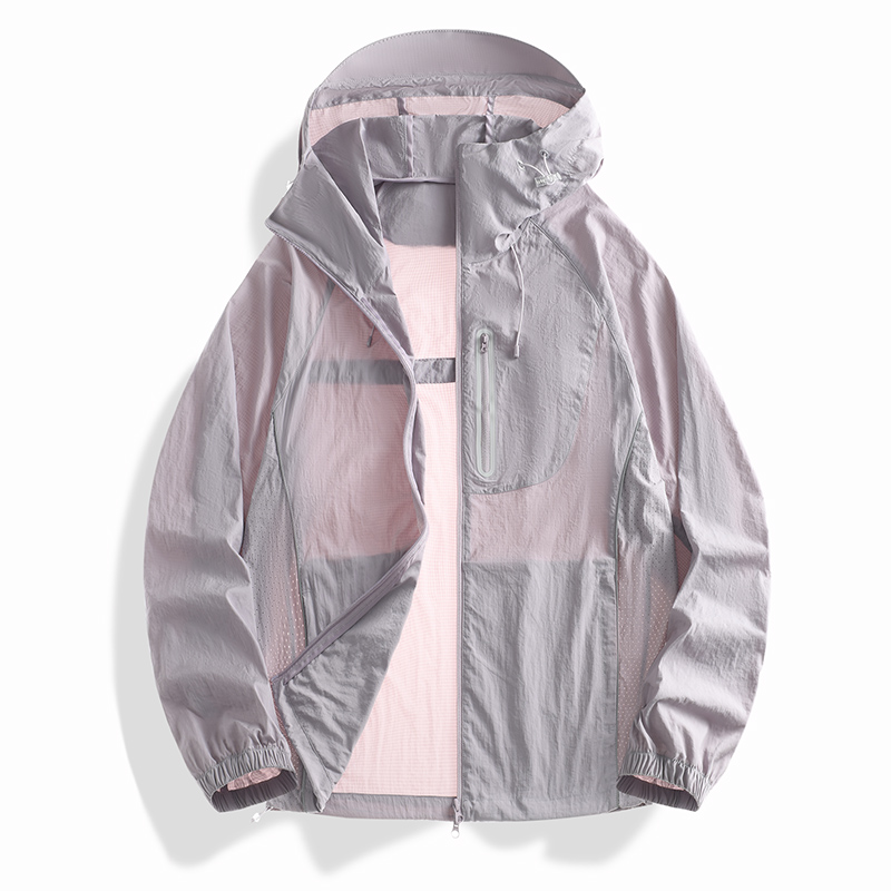 STYLE:FRD25638  UPF 50+ Sun Protection Hoodie Jacket, Long Sleeve Zip Pockets ...