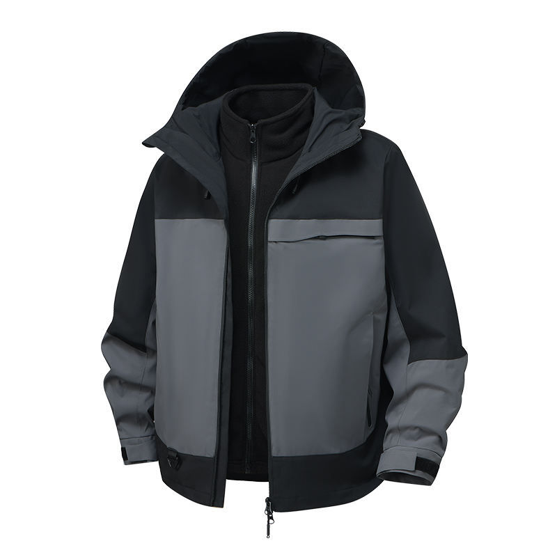 STYLE:F25866   Winter Jacket 3 in 1 Fleece Lined Warm Jacket Waterproof Rainco...