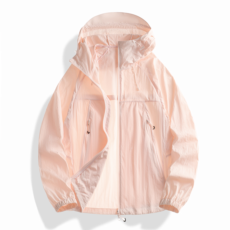 STYLE:FRD25639  Men Women Hooded Sun Jackets Summer Lightweight UPF50+ Zip Up ...