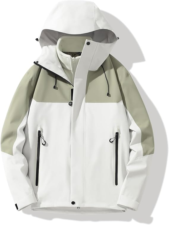 STYLE：F25591 Men’s Waterproof Warm Ski Coats Windproof Hooded Fleece L...