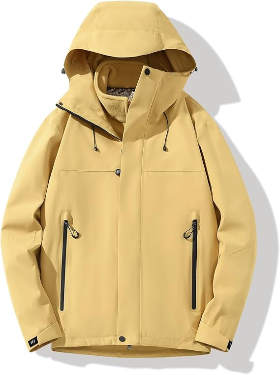 STYLE：F25591 Men’s Waterproof Warm Ski Coats Windproof Hooded Fleece L...
