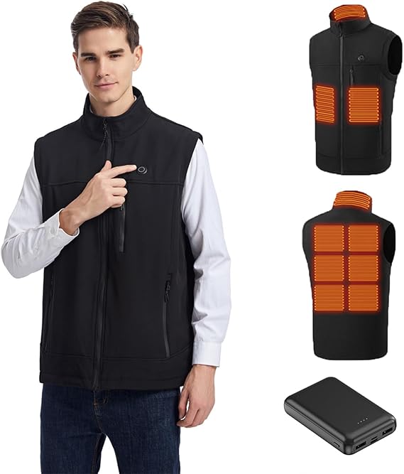 STYLE:2380  Soft Heated Vest for Women Men Smart Heating Jacket Lightweight Wa...