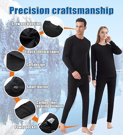 STYLE:2222  Heated thermal tops for men USB Charge 26 Zone Intelligent heated ...