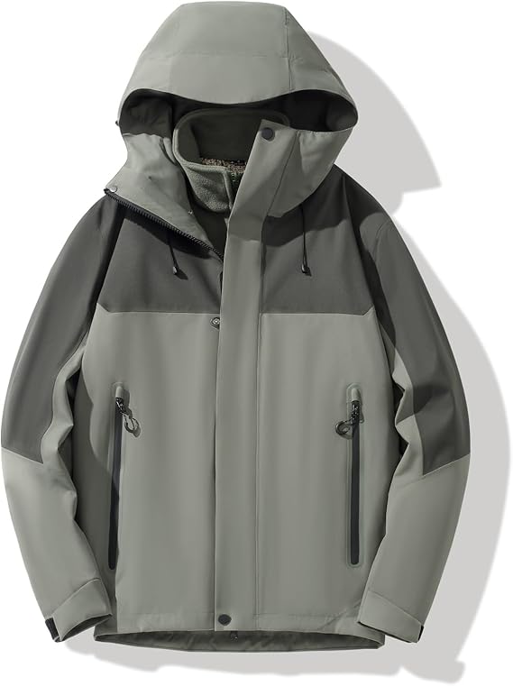 STYLE：F25591 Men’s Waterproof Warm Ski Coats Windproof Hooded Fleece L...