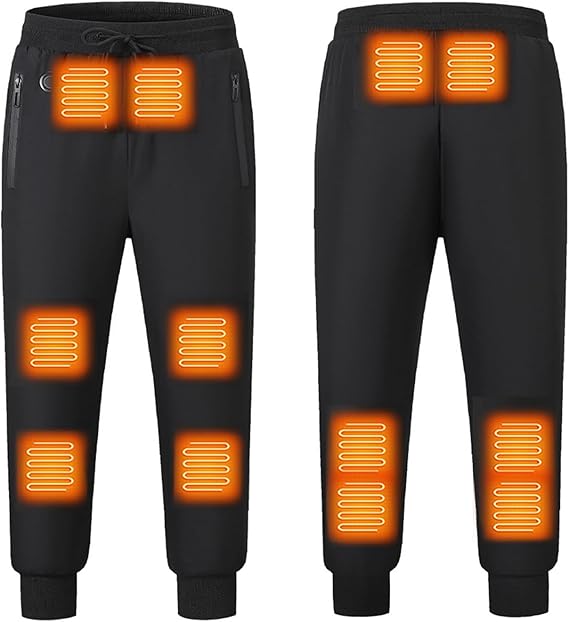 STYLE:M875  Heated Pants for Men Women Rechargeable Heating Pant Work Pants Winter Snow Sweatpants Fleece Insulated Electr...