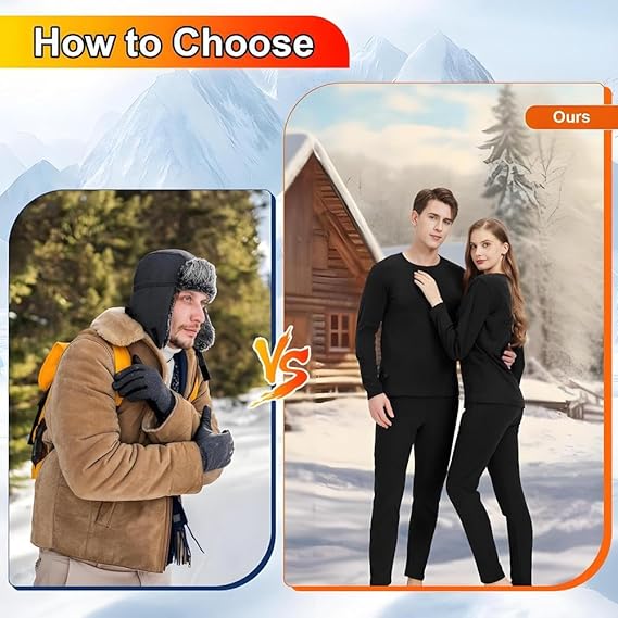 STYLE:1805   Heated Thermal Underwear for Men Women USB Charge 42 Zone Intelligent heated long johns - Heated clothing - Y...