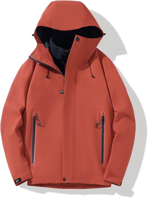 STYLE：F25591 Men’s Waterproof Warm Ski Coats Windproof Hooded Fleece L...