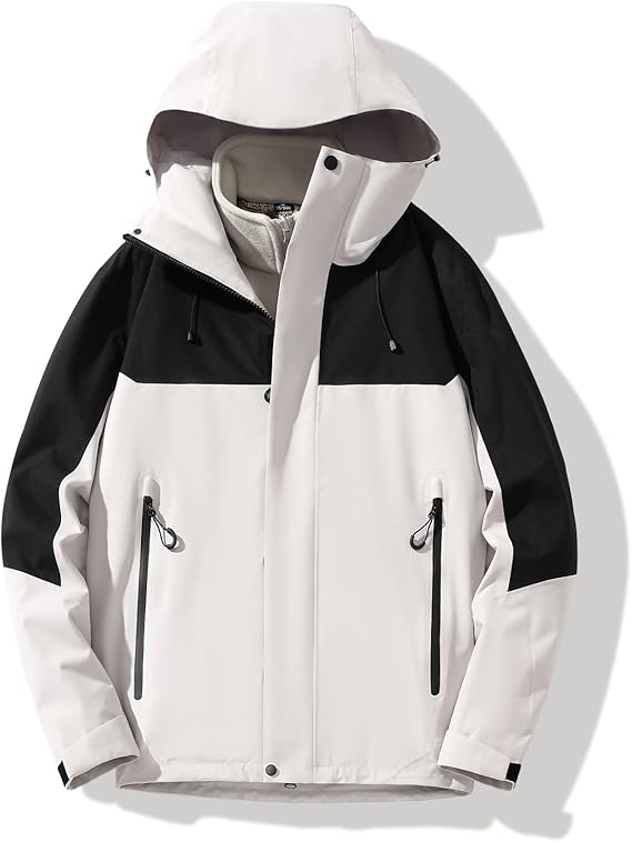 STYLE：F25591 Men’s Waterproof Warm Ski Coats Windproof Hooded Fleece L...