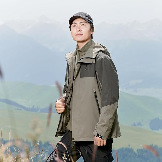 STYLE：F25591 Men’s Waterproof Warm Ski Coats Windproof Hooded Fleece L...
