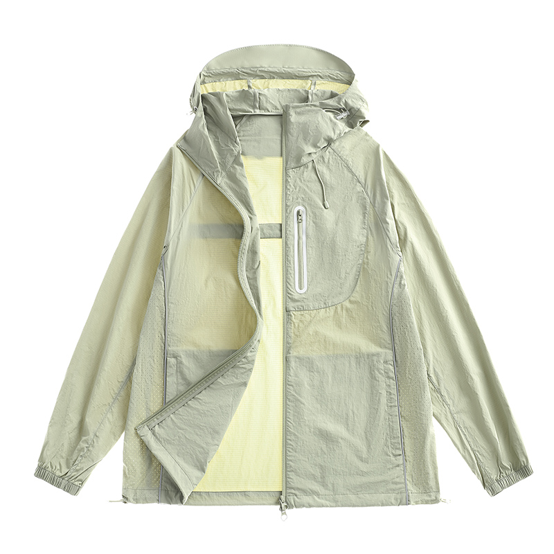 STYLE:FRD25638  UPF 50+ Sun Protection Hoodie Jacket, Long Sleeve Zip Pockets ...