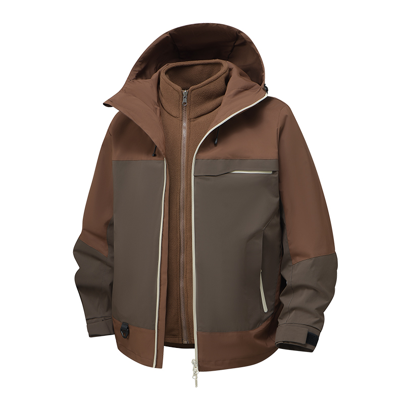 STYLE:F25866   Winter Jacket 3 in 1 Fleece Lined Warm Jacket Waterproof Rainco...
