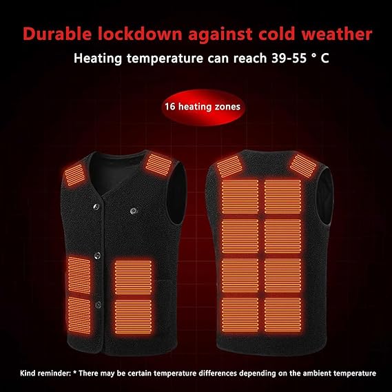 STYLE:2316   Heated Vest Women Men Fuzzy Fleece Vest for Women Sleeveless Heated Vests Sherpa Jacket Casual Warm Coat with...