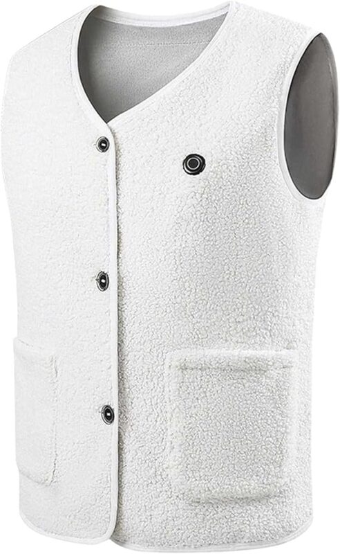 STYLE:2316   Heated Vest Women Men Fuzzy Fleece Vest for Women Sleeveless Heated Vests Sherpa Jacket Casual Warm Coat with...