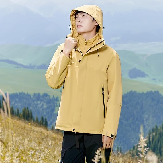 STYLE：F25591 Men’s Waterproof Warm Ski Coats Windproof Hooded Fleece L...