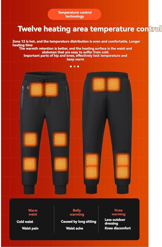 STYLE:M875  Heated Pants for Men Women Rechargeable Heating Pant Work Pants Wi...