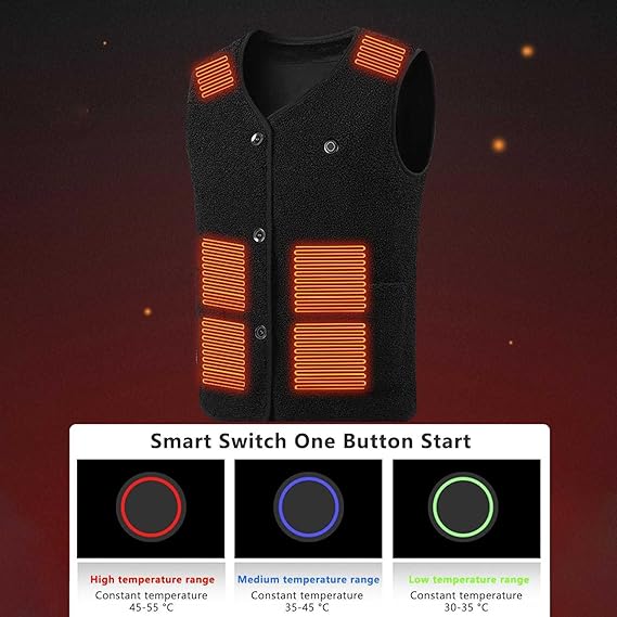 STYLE:2316   Heated Vest Women Men Fuzzy Fleece Vest for Women Sleeveless Heated Vests Sherpa Jacket Casual Warm Coat with...