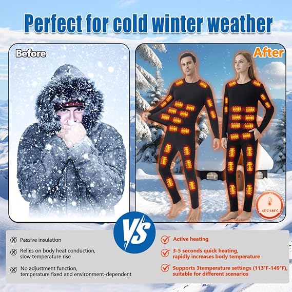 STYLE:2222  Heated thermal tops for men USB Charge 26 Zone Intelligent heated ...