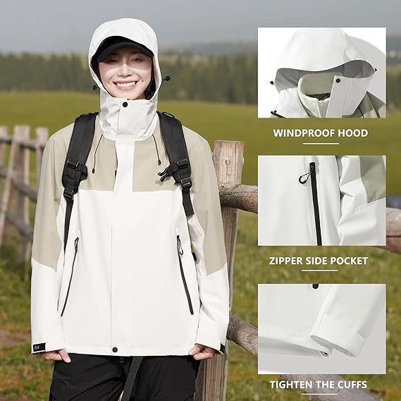 STYLE：F25591 Men’s Waterproof Warm Ski Coats Windproof Hooded Fleece L...